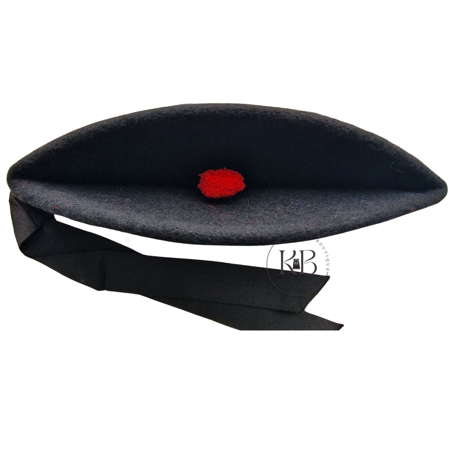 Black, Red, White Diced Scottish Highland Wear Acrylic Wool Traditional  Tartan Glengarry Cap / Hat