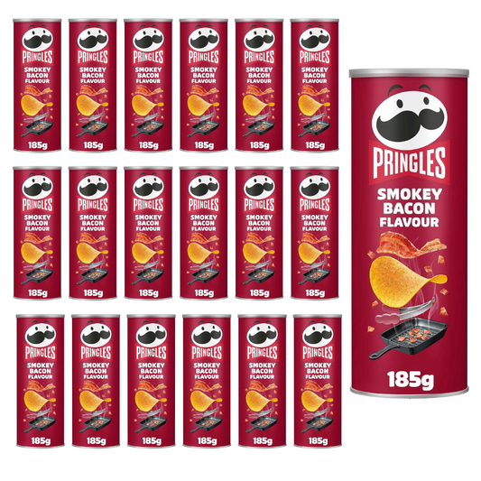 19 x Pringles Smokey Bacon Flavour Sharing Crisps 165G