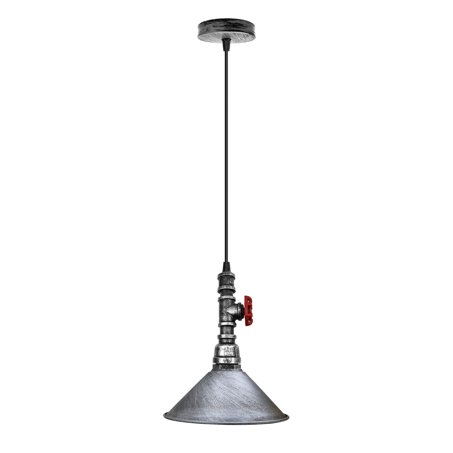 Vintage industrial  ceiling pendent light 22cm metal shade E2 adjustable cable