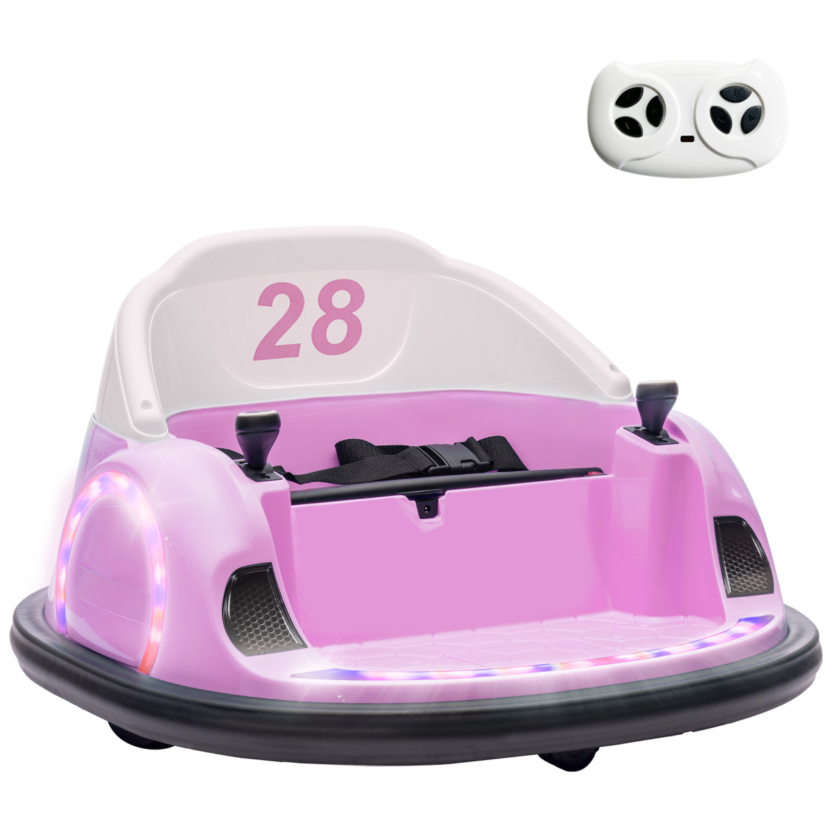 AIYAPLAY 360° Rotation 12V Kids Bumper Car w/ Remote Control