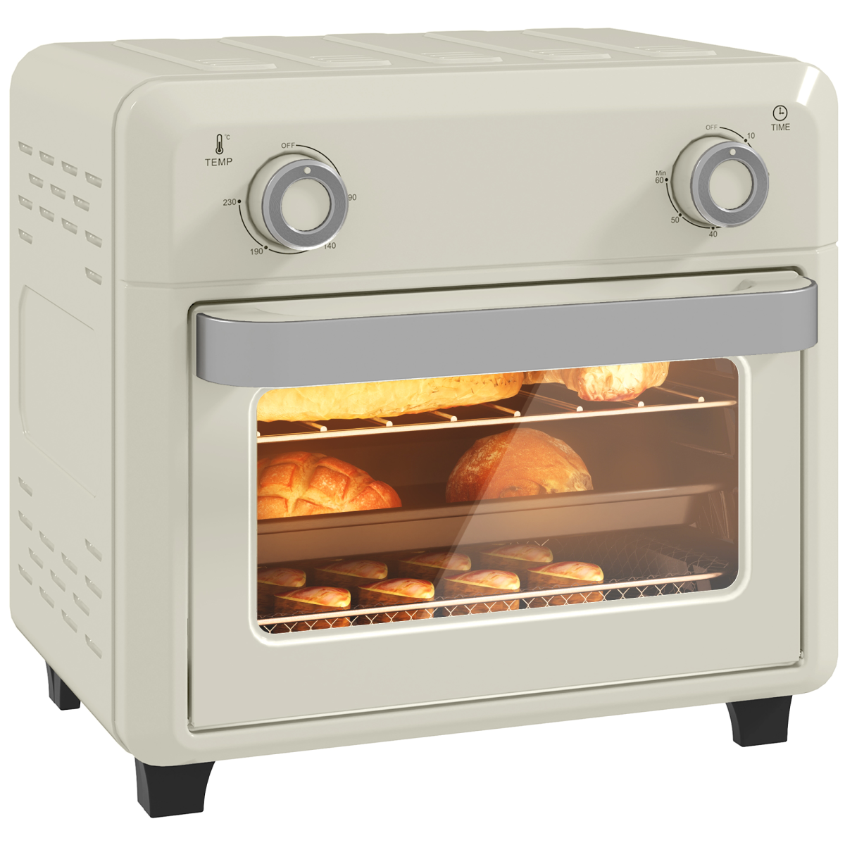 HOMCOM 10L Air Fryer Oven, Electric Oven, Grill, Roast, Bake, 1000W