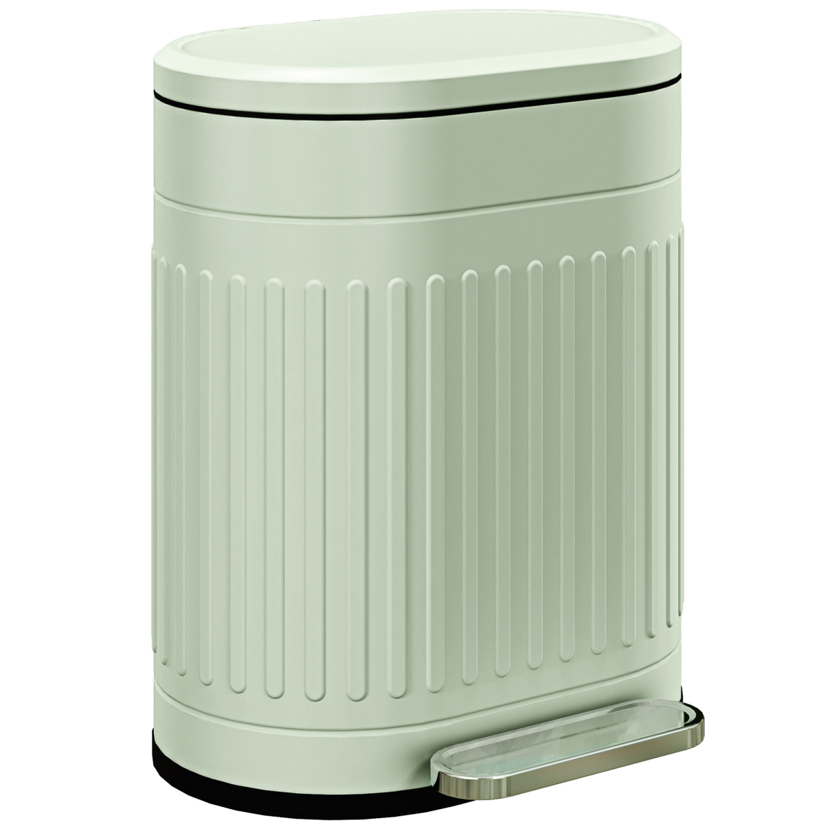 HOMCOM 20L Pedal Bin, Metal Kitchen Bin with Soft-close Lid
