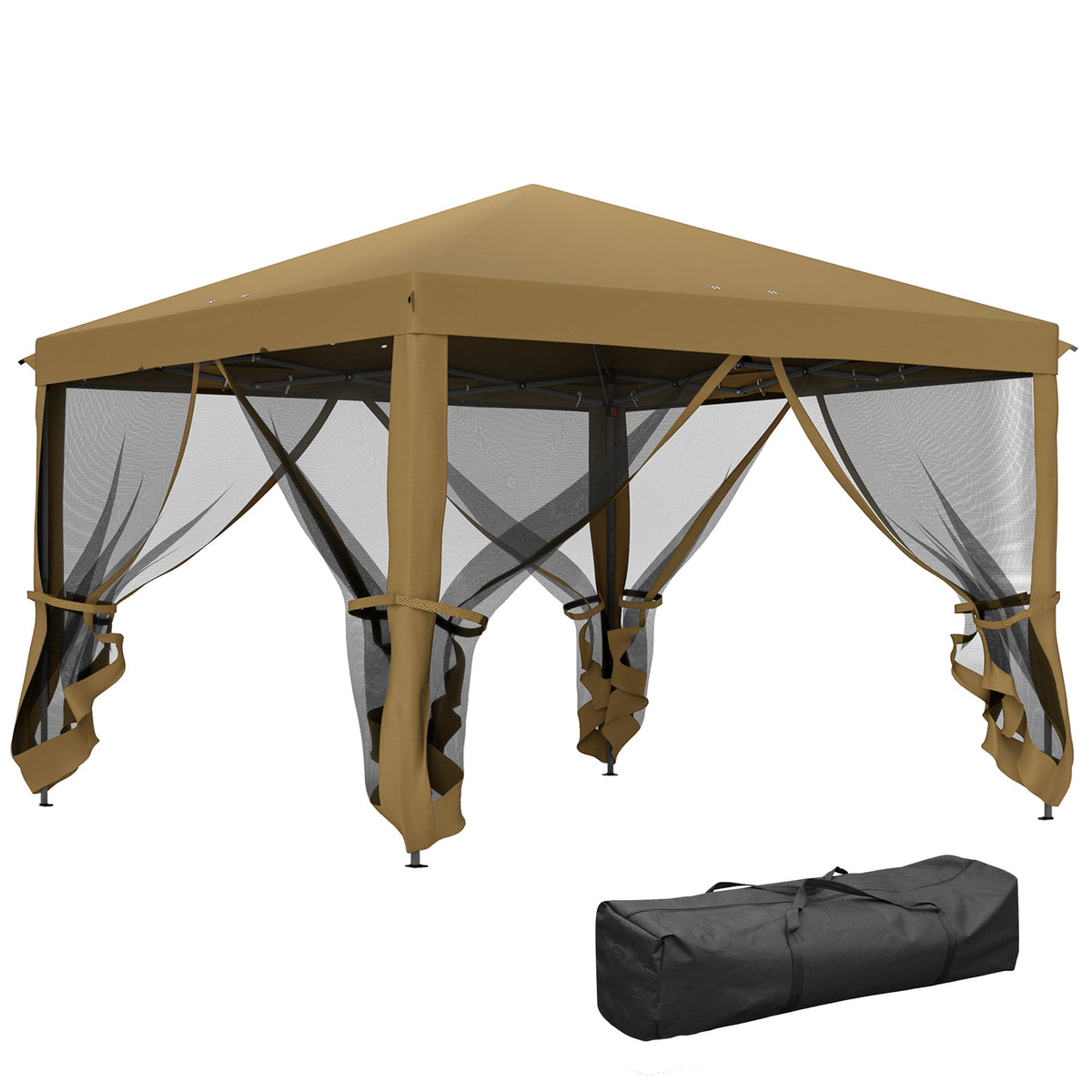 Outsunny Heavy Duty Pop Up Gazebo with Removable Mesh Sidewall