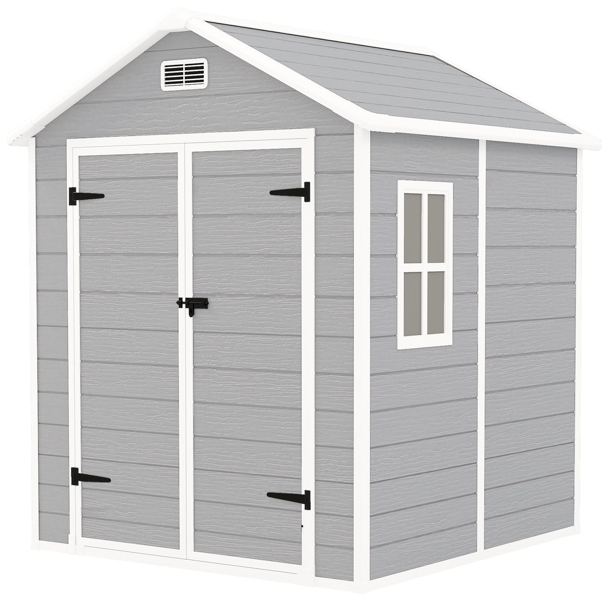 Outsunny 6 x 5ft Resin Garden Shed with Floor and Window