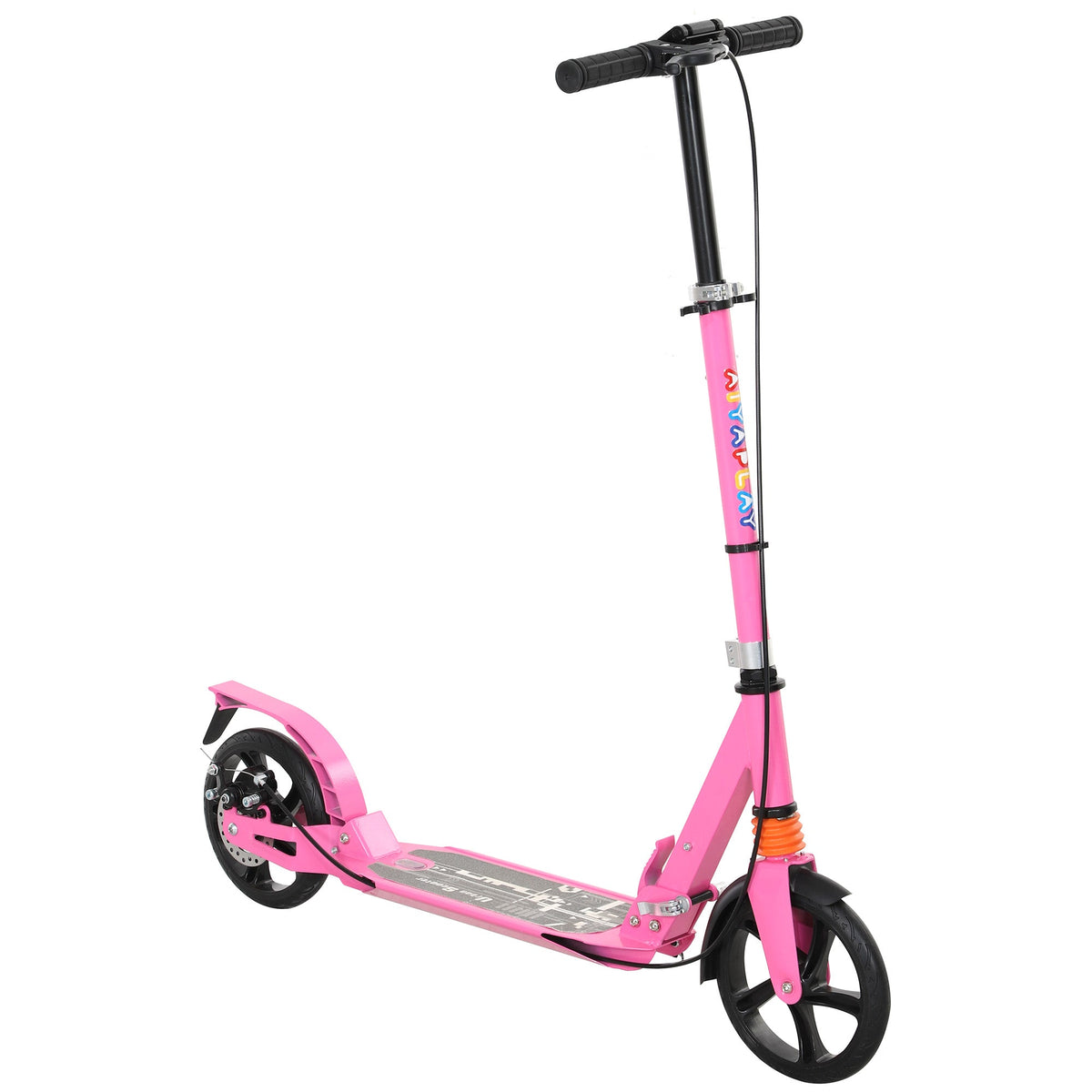 AIYAPLAY Kids Scooter, Foldable Kick Scooter w/ Adjustable Handlebar