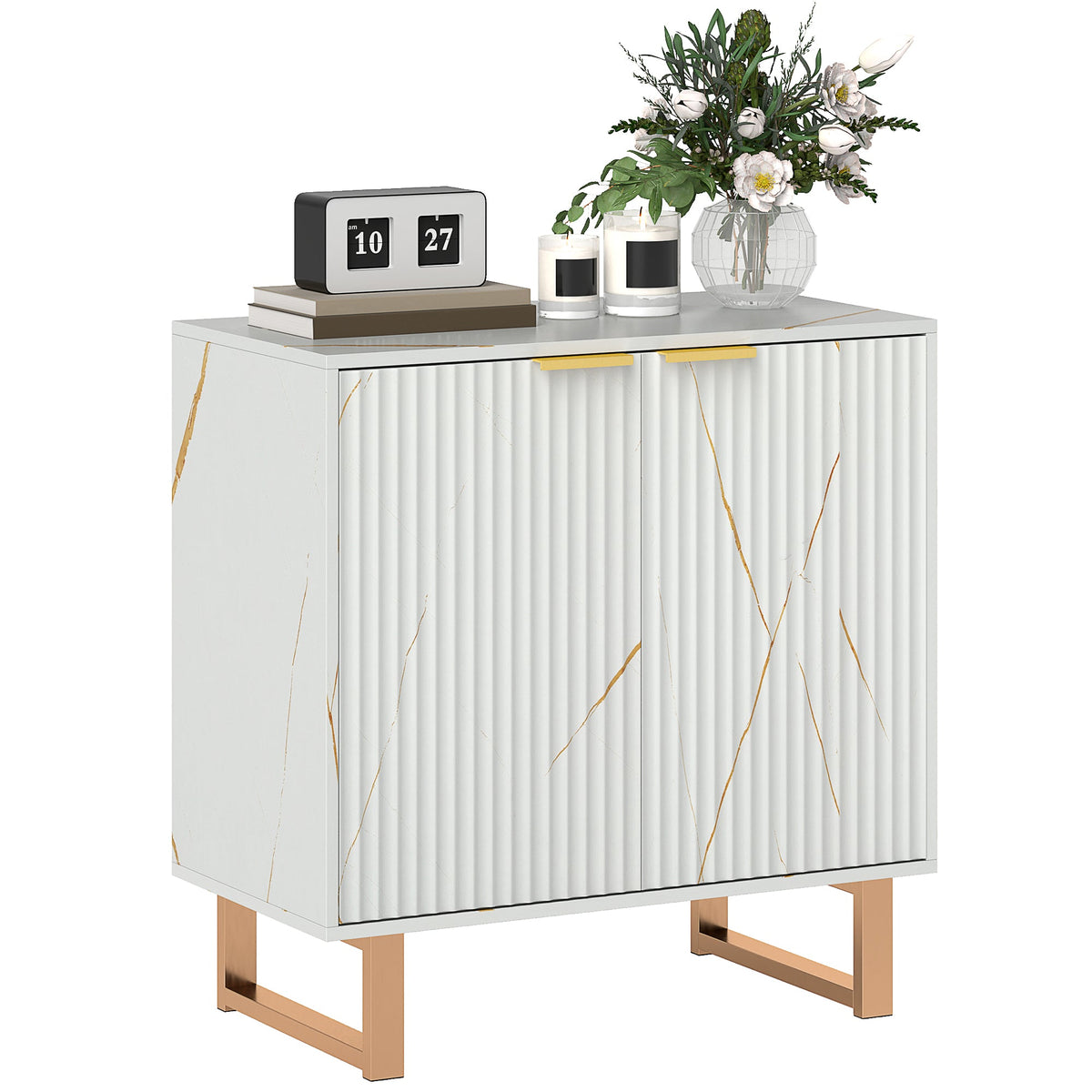 HOMCOM Sideboard, Buffet Cabinet with 2 Doors and Adjustable Shelves