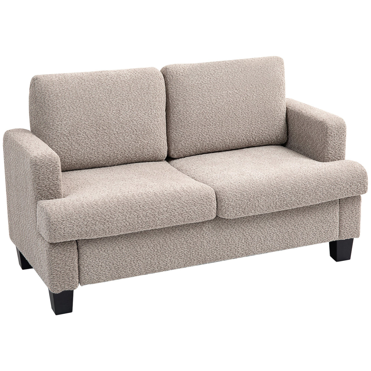 HOMCOM 138 cm Chenille Fabric Loveseat Sofa with S-springs