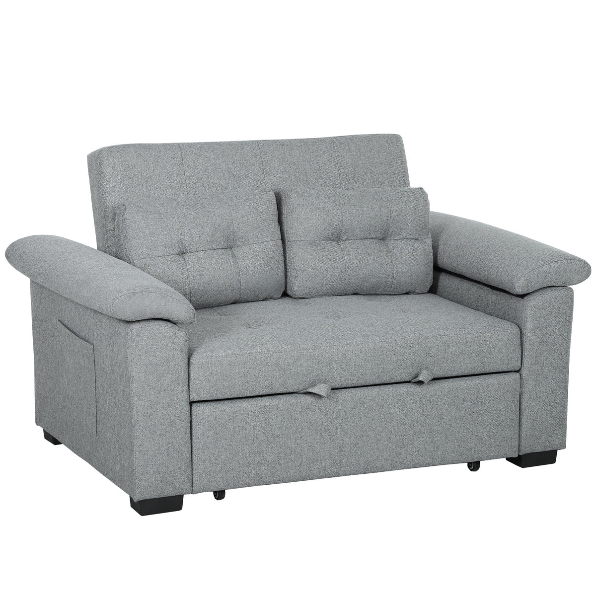 HOMCOM Click Clack Sofa Bed 2 Seater Sofa Bed for Living Room