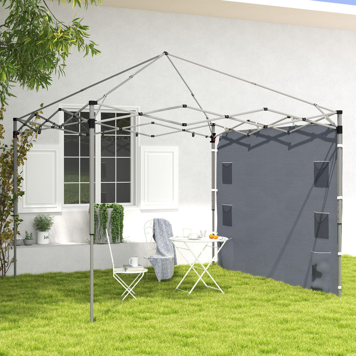 Outsunny Side Panel for 3x3 m Pop Up Gazebos, 1 Pack Sidewall Only