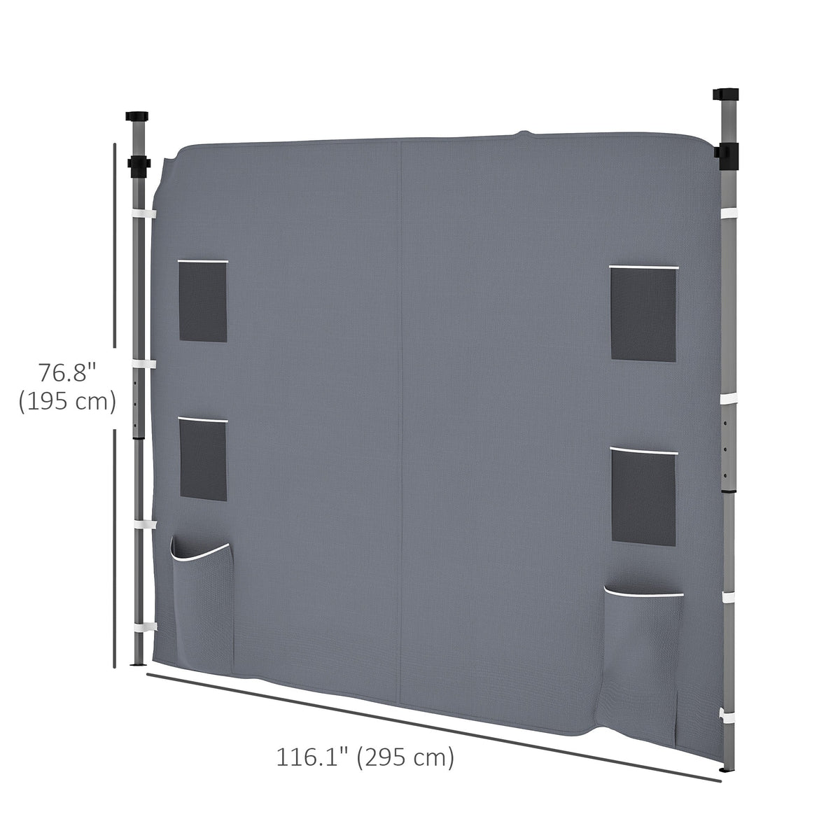 Outsunny Side Panel for 3x3 m Pop Up Gazebos, 1 Pack Sidewall Only