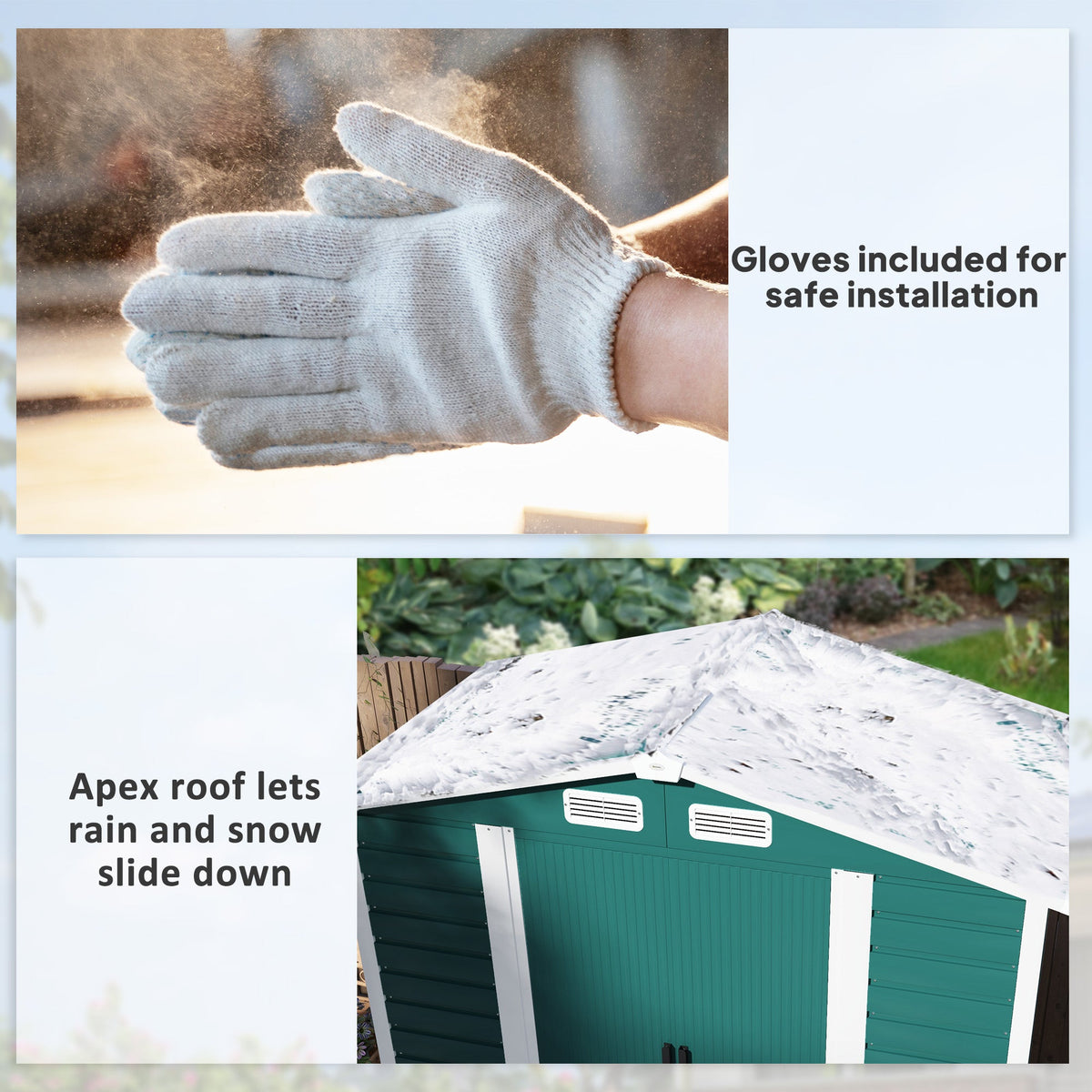 Outsunny 7 x 4ft Upgraded Metal Shed with Lock, Easy to Assemble