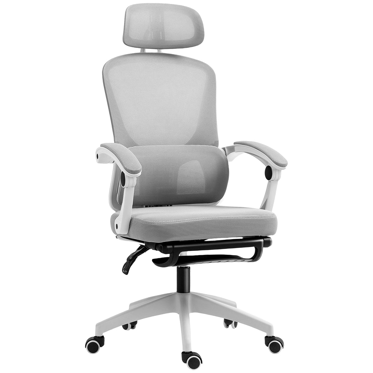 HOMCOM Mesh Ergonomic Office Chair with Lumbar Support, Headrest