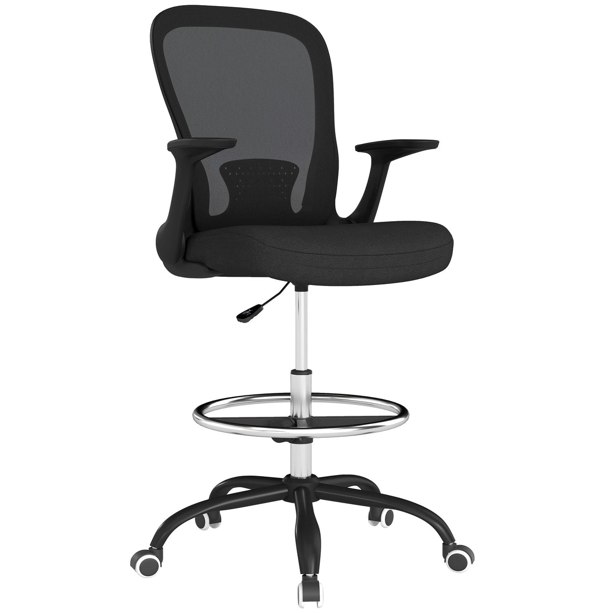 HOMCOM Mesh Draughtsman Chair, Ergonomic Drafting Chair