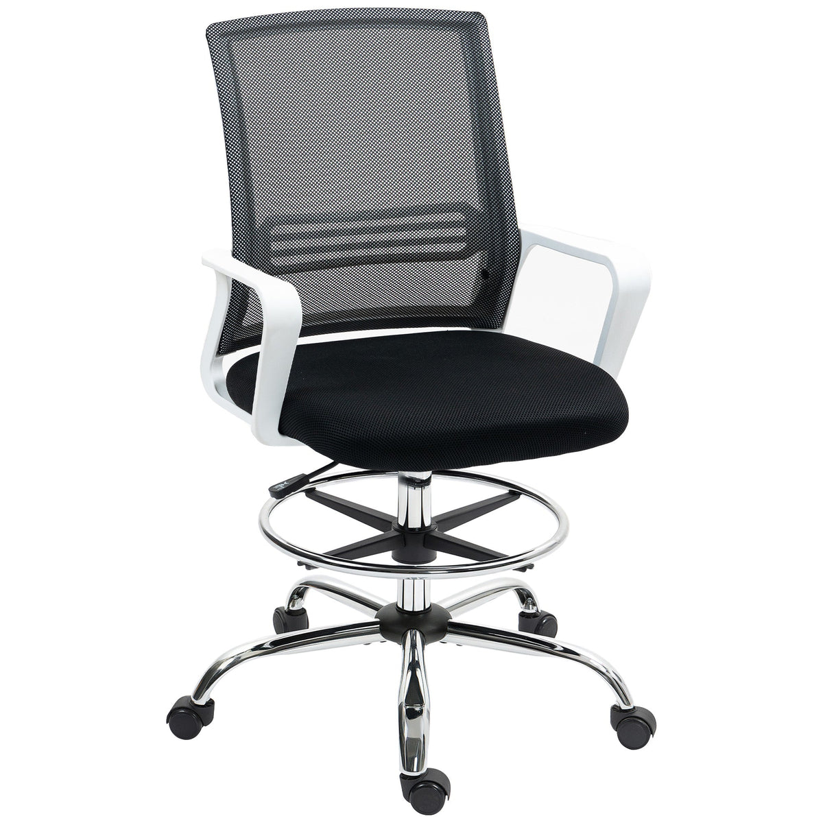 HOMCOM Draughtsman Chair, Mesh Ergonomic Drafting Chair