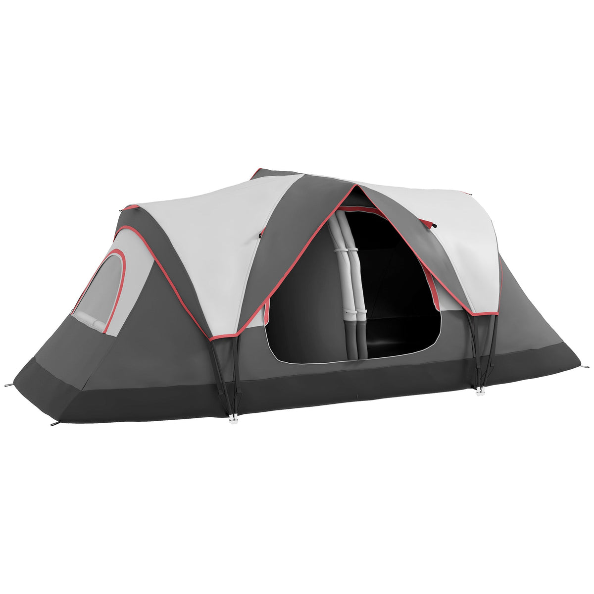 Outsunny 2 Room Camping Tent with Waterproof Rainfly & Screen Panels