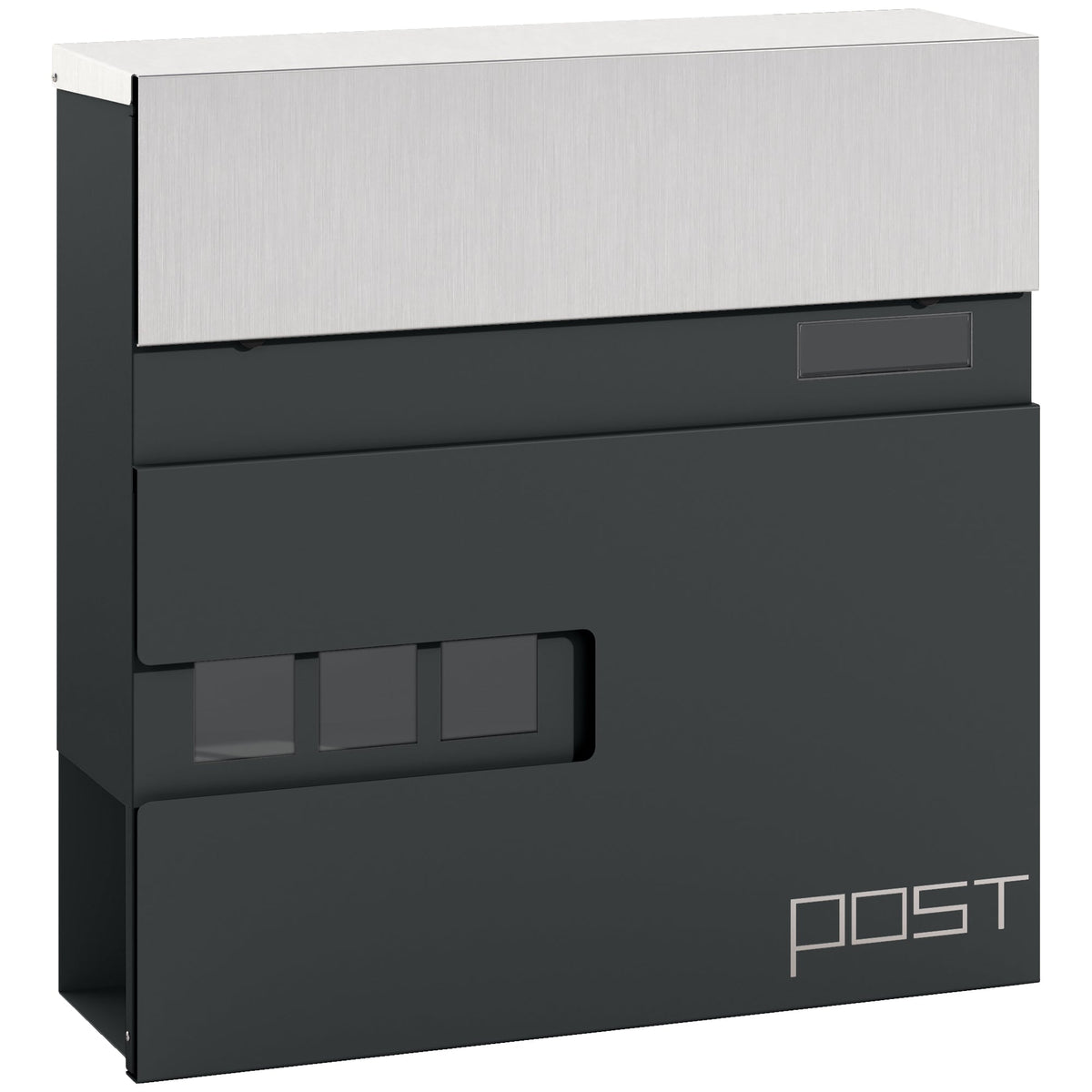 HOMCOM Wall Mounted Post Box, Weatherproof Letterbox with Lock