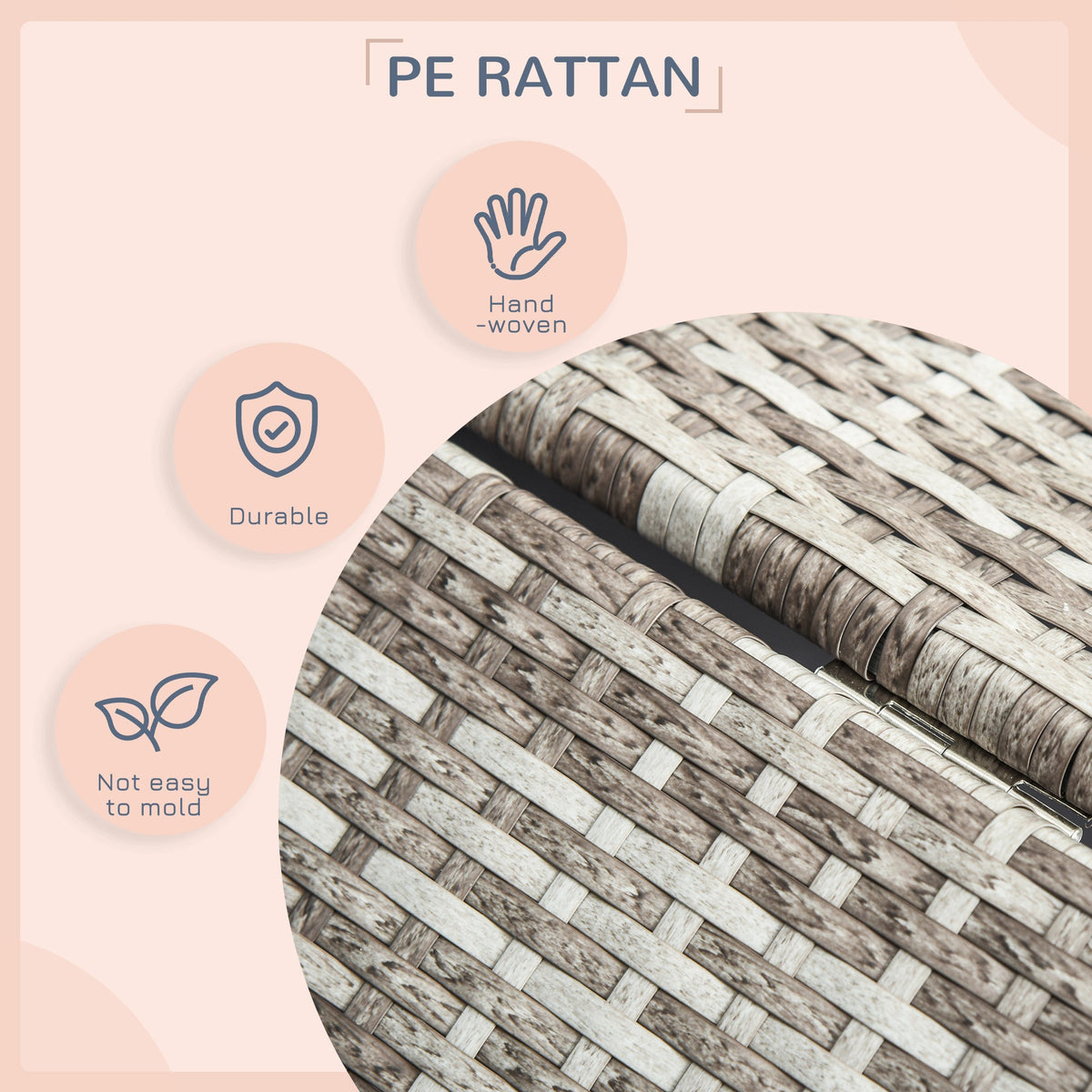 PawHut Wicker Dog House, Rattan Pet Bed with Soft Cushion