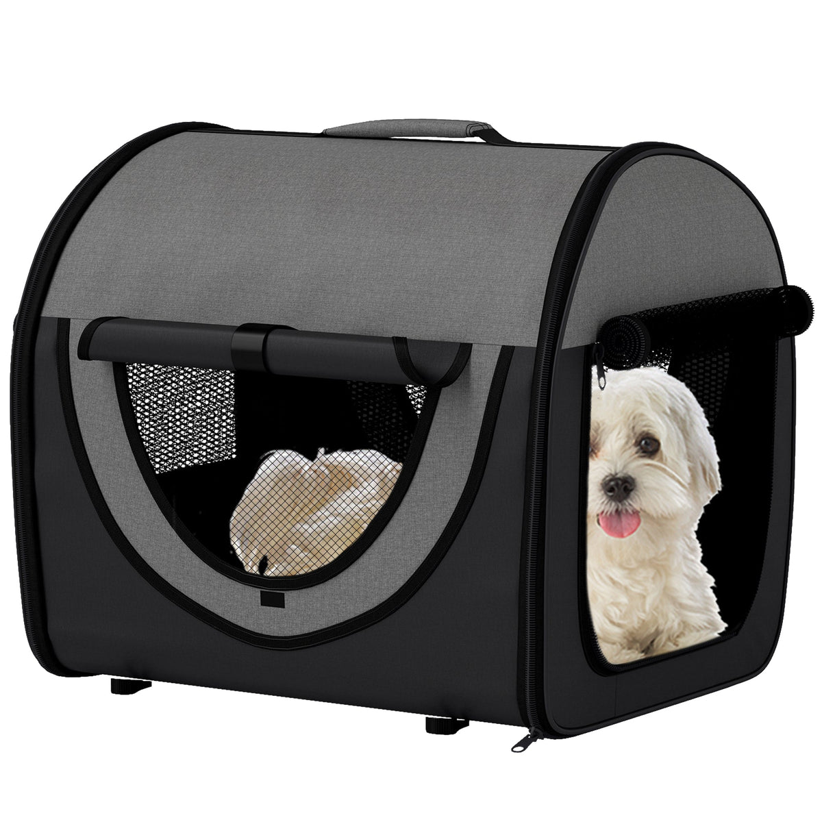 PawHut Folding Fabric Soft Pet Crate Dog Cat Travel Carrier Cage