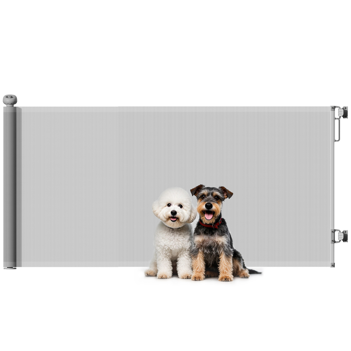 PawHut Retractable Stair Gate, Dog Gate Extends Up to 140 cm Wide