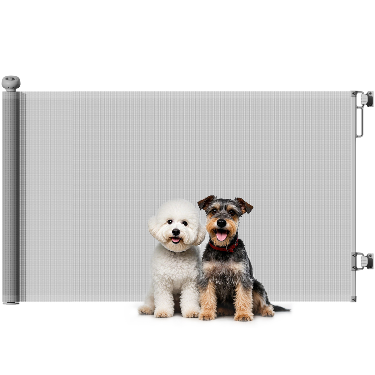 PawHut Retractable Stair Gate, Dog Gate Extends Up to 140 cm Wide