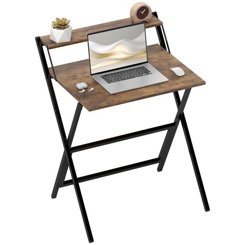 HOMCOM 70 cm Folding Computer Desk for Small Spaces Bedroom