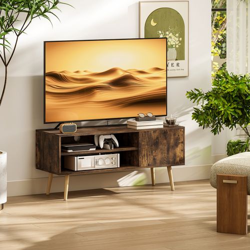 HOMCOM TV Unit Cabinet for TVs up to 55Inches with Cupboard Shelves
