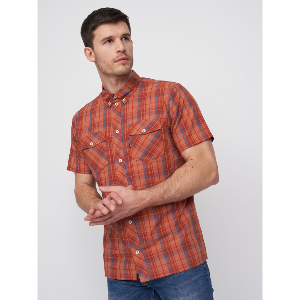 Femington Short Sleeve Shirt Red Check