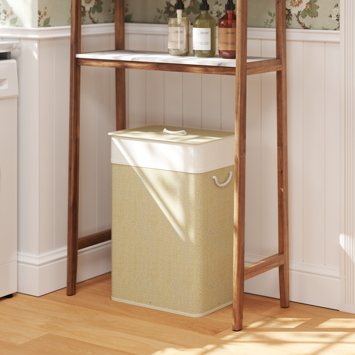 HOMCOM Laundry Hamper with Removable Washable Liner Bag