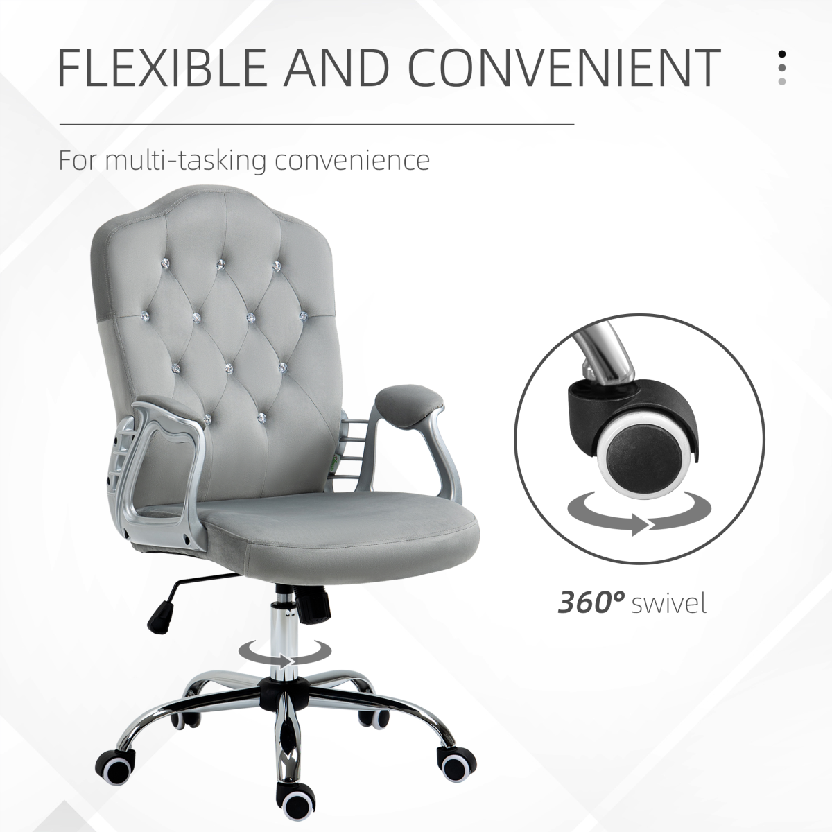 Vinsetto Home Office Chair with Adjustable Height Tilt Function