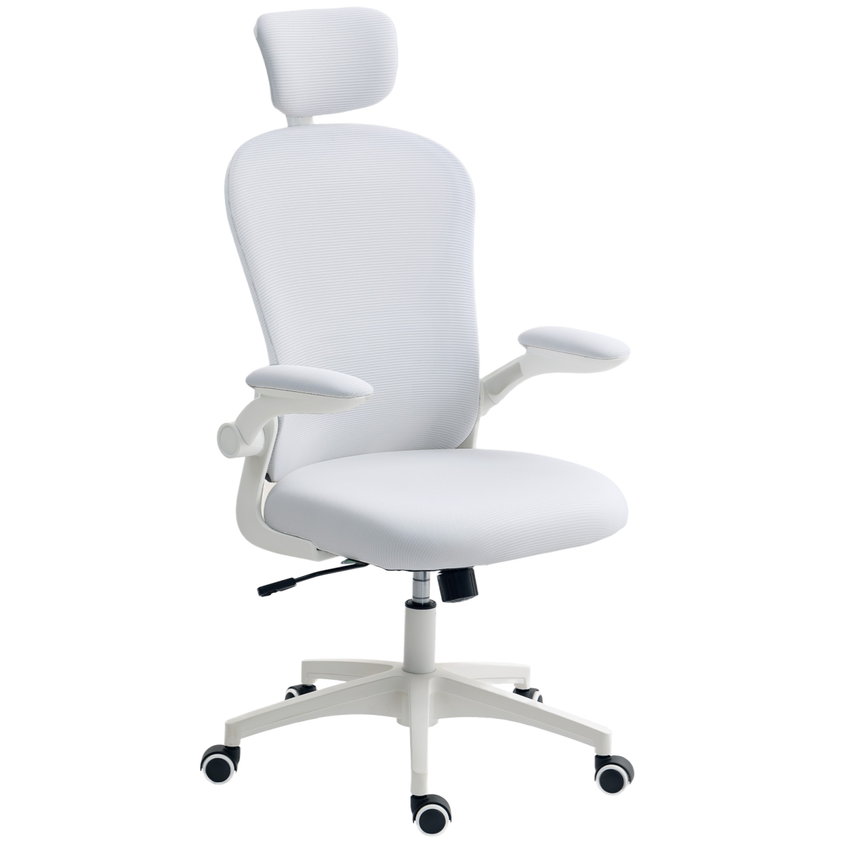 Vinsetto Mesh Chair with Headrest, 4D Lumbar Support, Flip-up Arm
