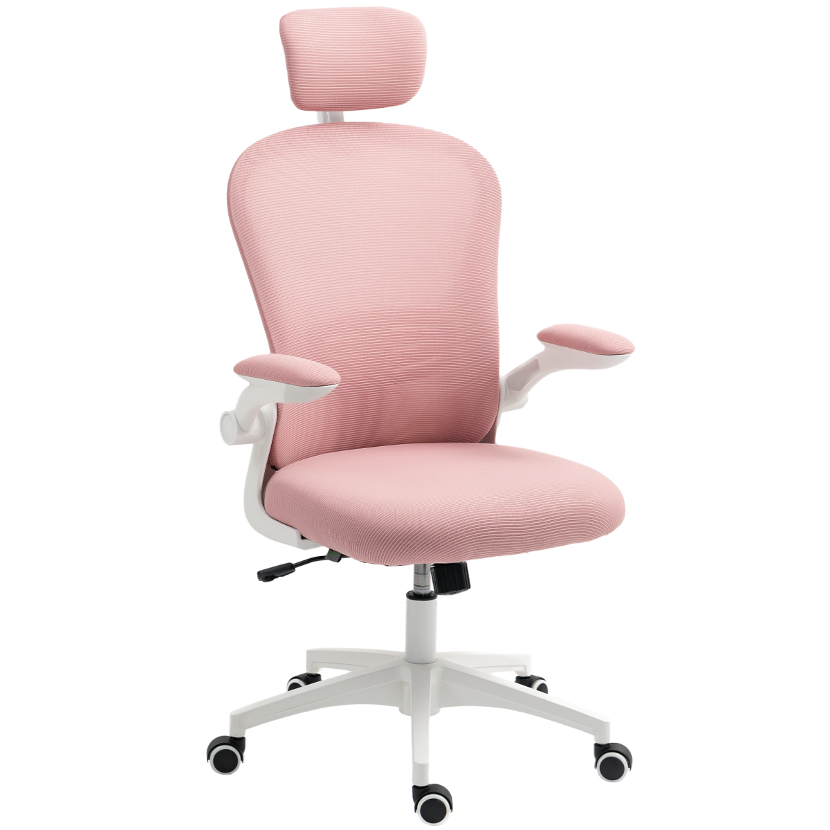 Vinsetto Mesh Chair with Headrest, 4D Lumbar Support, Flip-up Arm