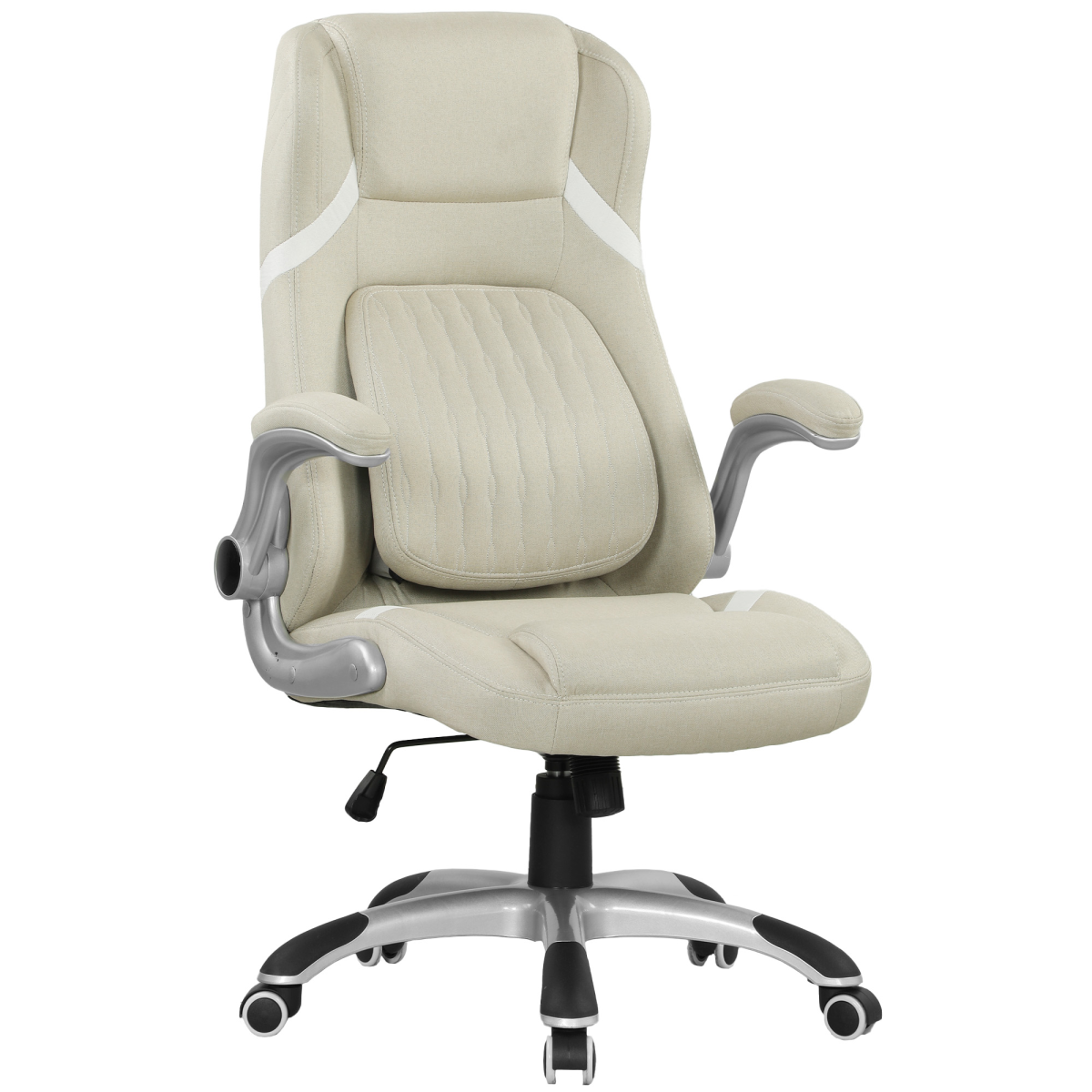 Vinsetto Fabric Office Desk Chair w/ Adjustable Height Tilt Function