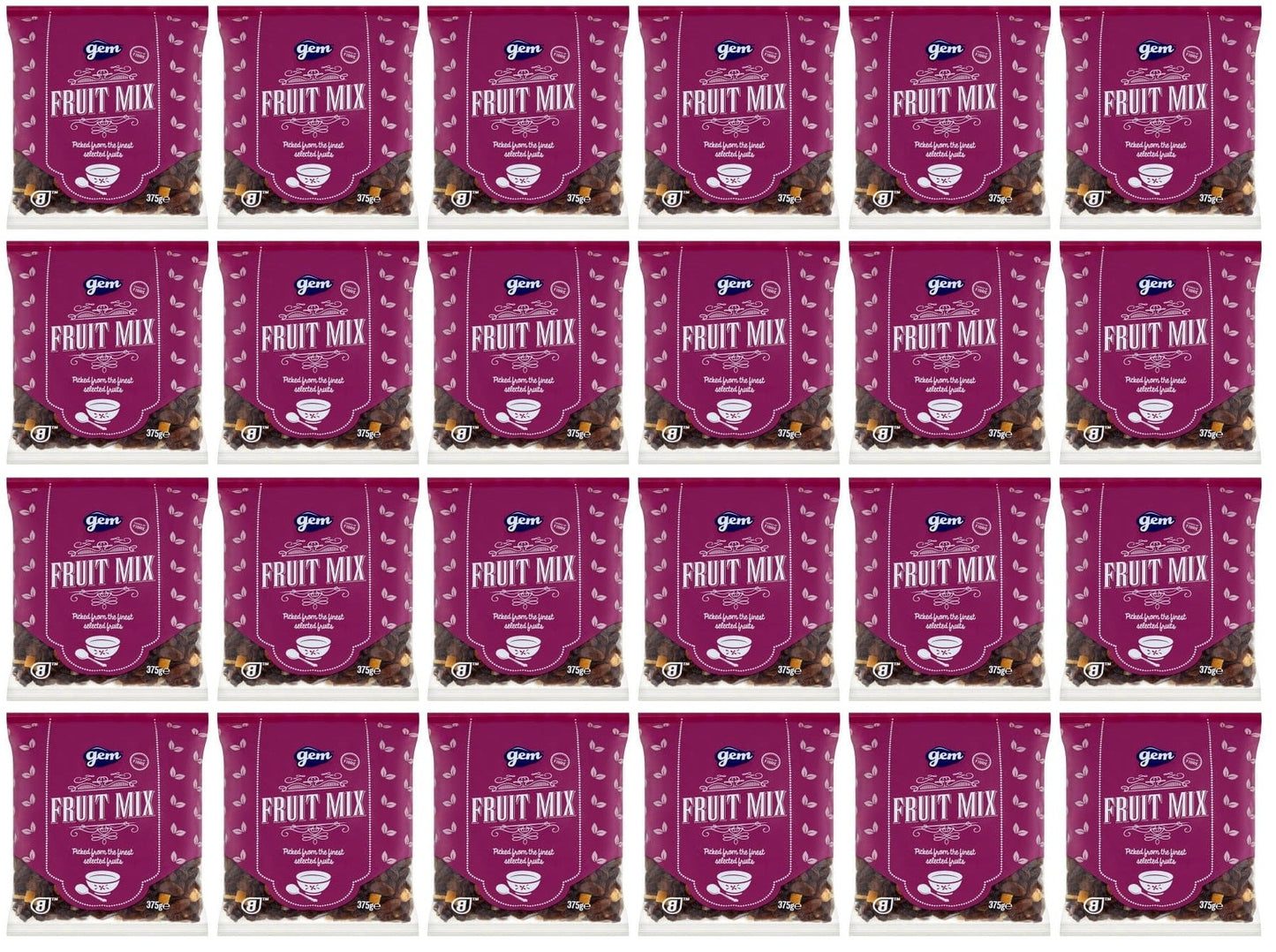 24 x Gem Fruit Mix 375G
