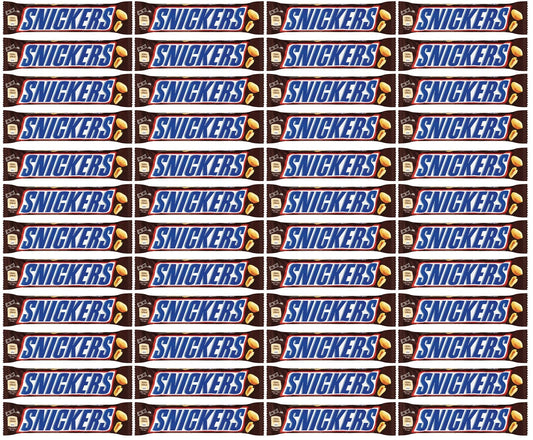48 x Snickers Caramel Nougat Peanuts & Milk Chocolate Snack Bar 48G