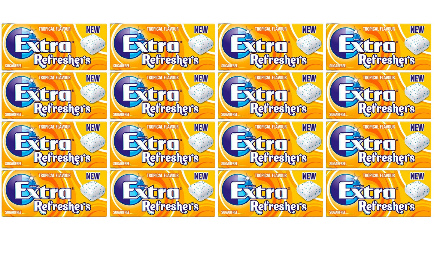 16 x Wrigley's Extra Refreshers Tropical  7Pc