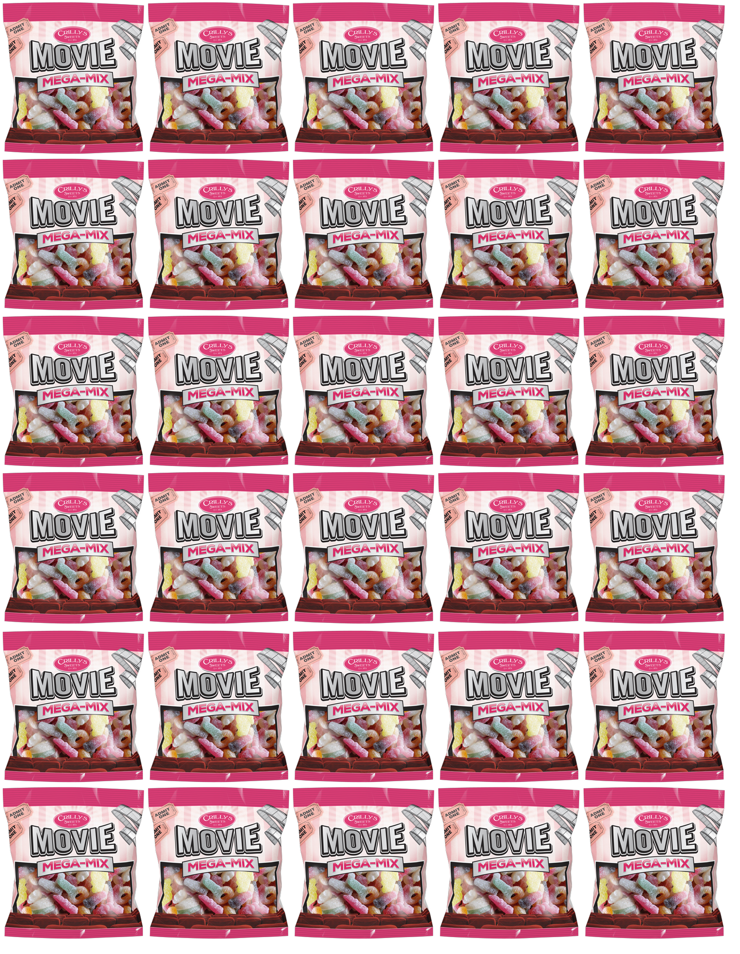 30 x Crilly's Movie Mega Mix 250G
