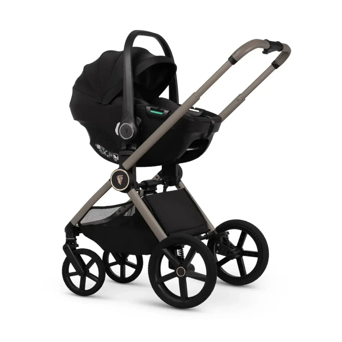 Venicci Upline 3 3-in-1 12 piece Comfort Bundle - Black/Pebble