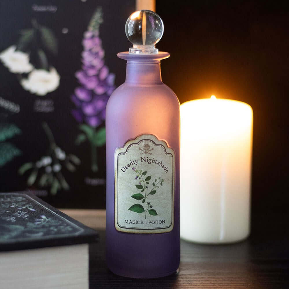 Gothic Gifts Deadly Nightshade Decorative Glass Potion Bottle