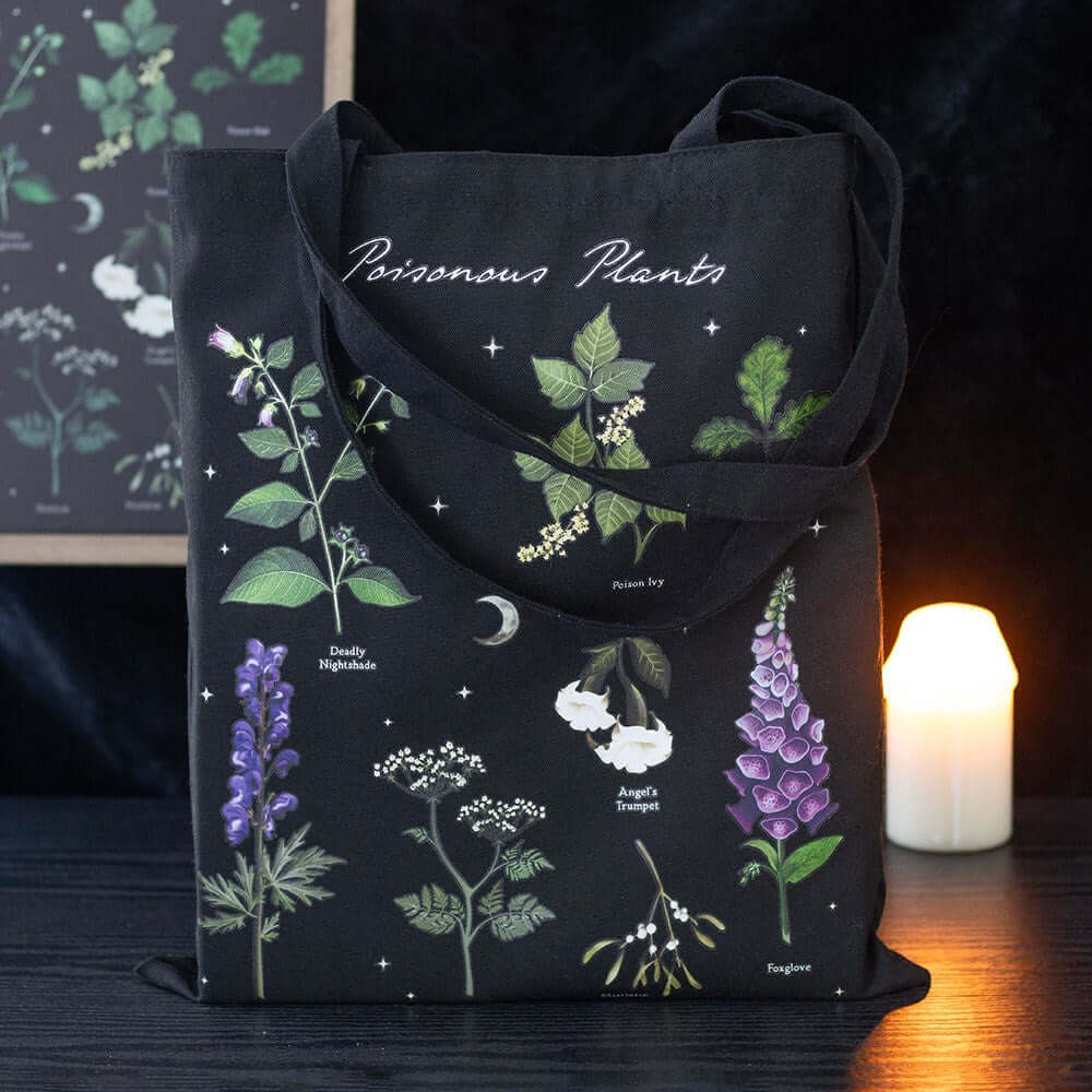 Gothic Gifts Poisonous Plants Polycotton Tote Bag