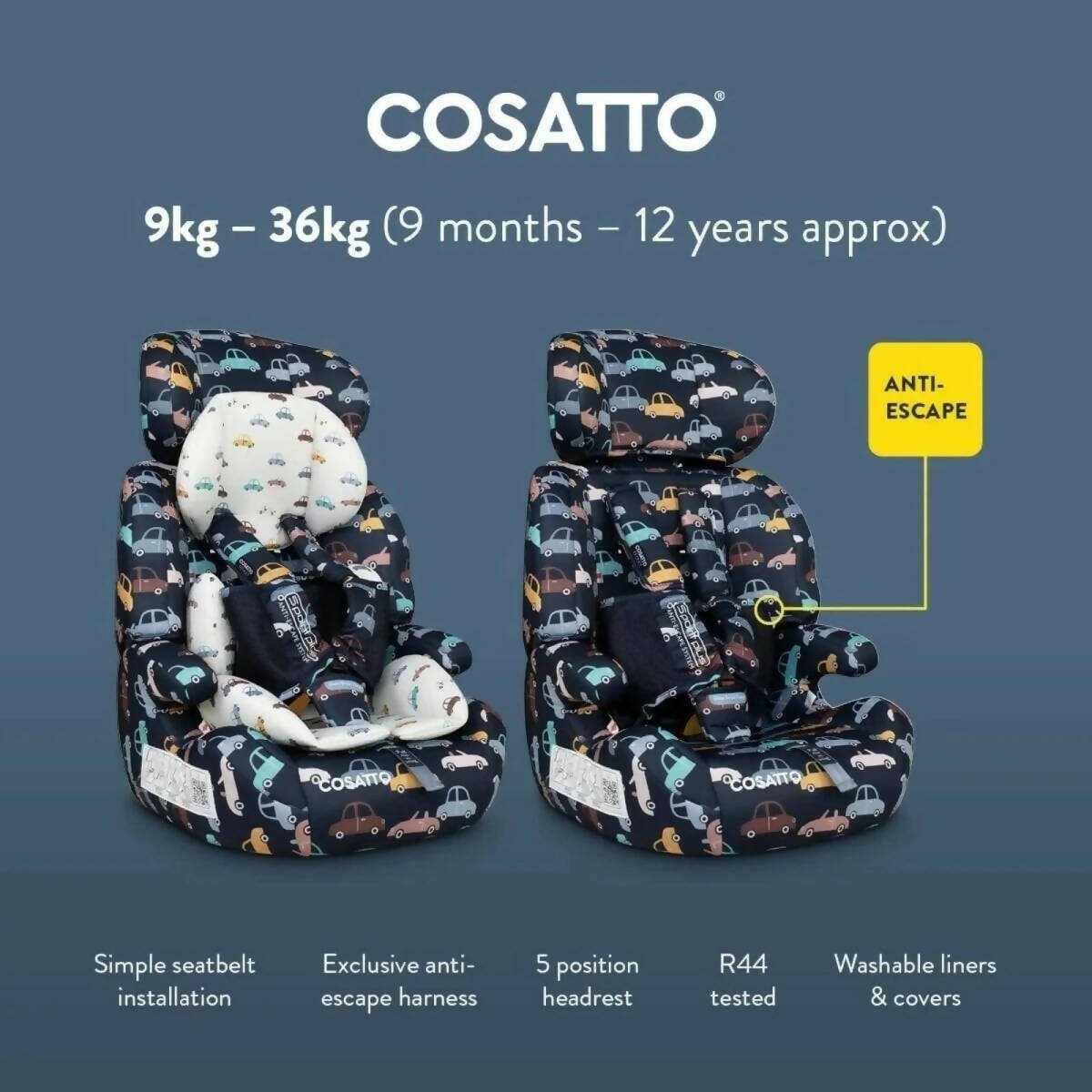 Cosatto Zoomi Group 1/2/3 Car Seat - Beep Beep
