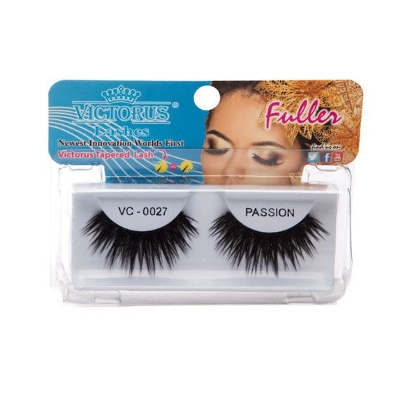 Victorus Passion Lashes VC 0027 Black Dramatic Volume & Length for Glamorous Eye Looks - Reusable Pair