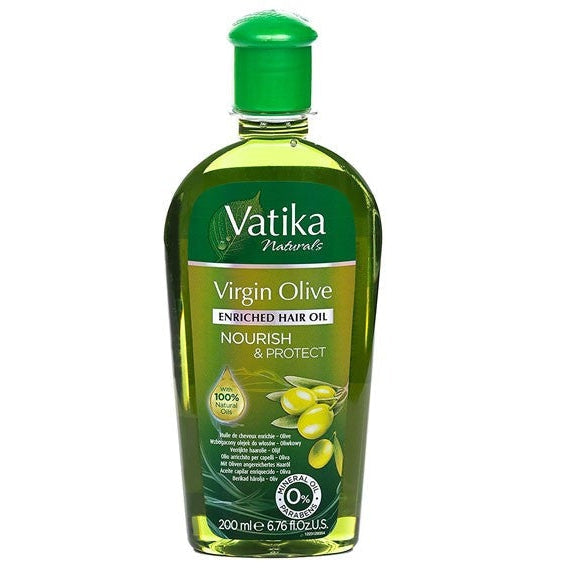 Vatika Virgin Olive Enriched Hair Oil for Strong, Nourished & Vibrant Hair 200ml/6.76 oz