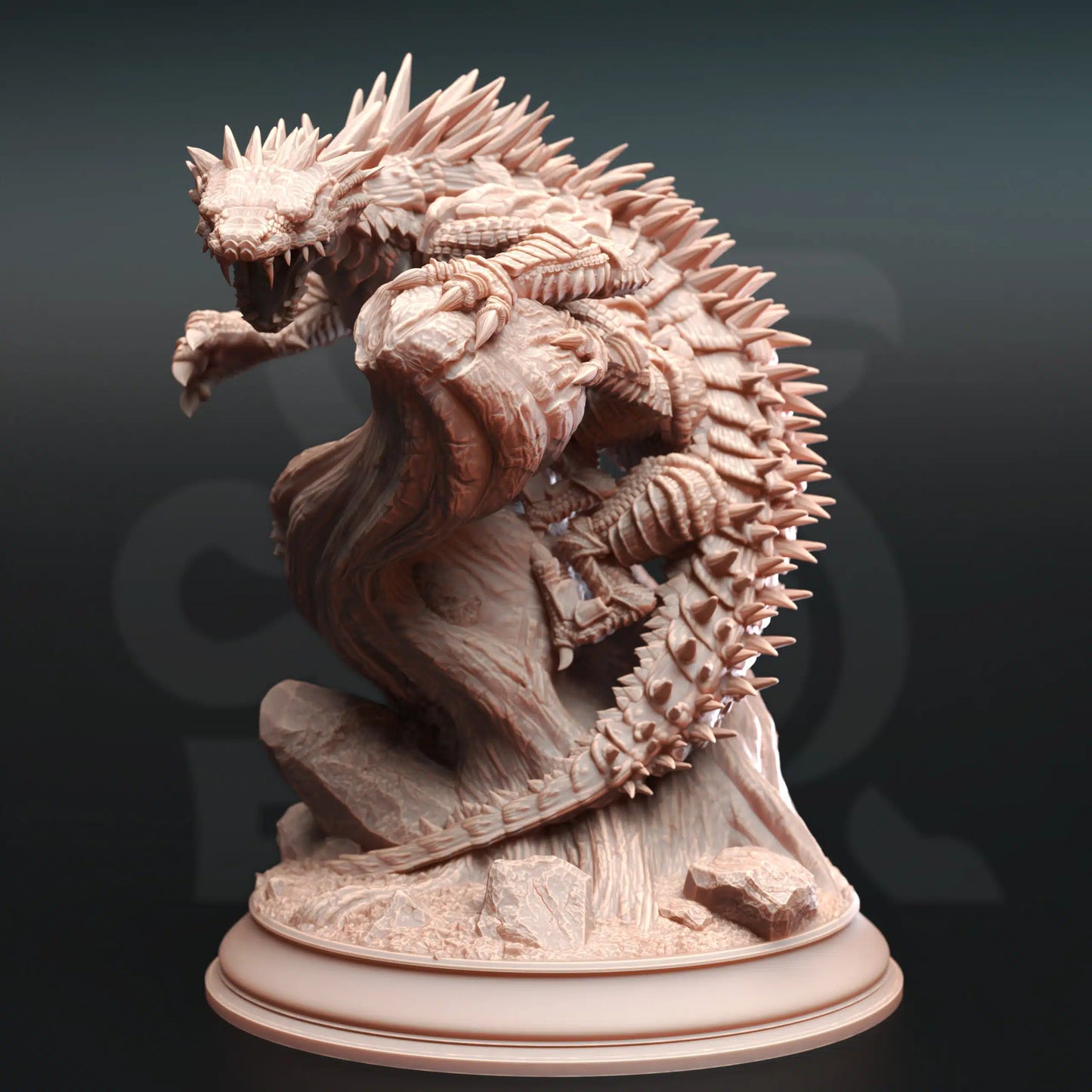 Verdant Basilisk - 3D Monster Miniature