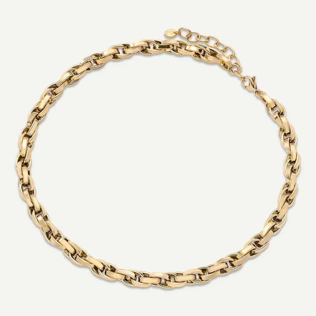D&X Gold Plated Chunky Necklace