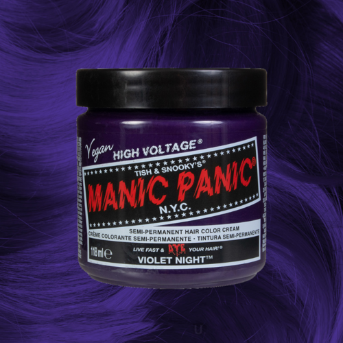 Manic Panic Semi-Permanent Hair Color Cream | Violet Night | Vibrant Colour for Bold Styles | 118ml