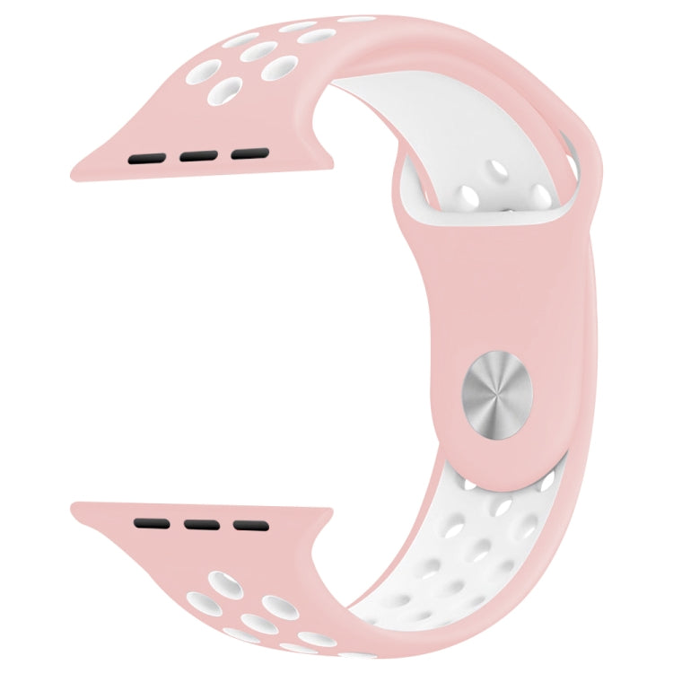 For Apple Watch Series 10 42mm / 9&8&7 41mm / SE 3&SE 2&6&SE&5&4 40mm / 3&2&1 38mm Fashionable Classical Silicone Sport Watch Band(Grey White), WA1230A, WA1230B, WA1230BG, WA1230BH, WA1230BL, WA1230BM, WA1230BR, WA1230BY, WA1230C, WA1230D, WA1230DW    ...