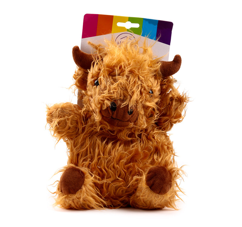 Highland Coo Cow Brown Nose Microwavable Plush Lavender Heat Pack