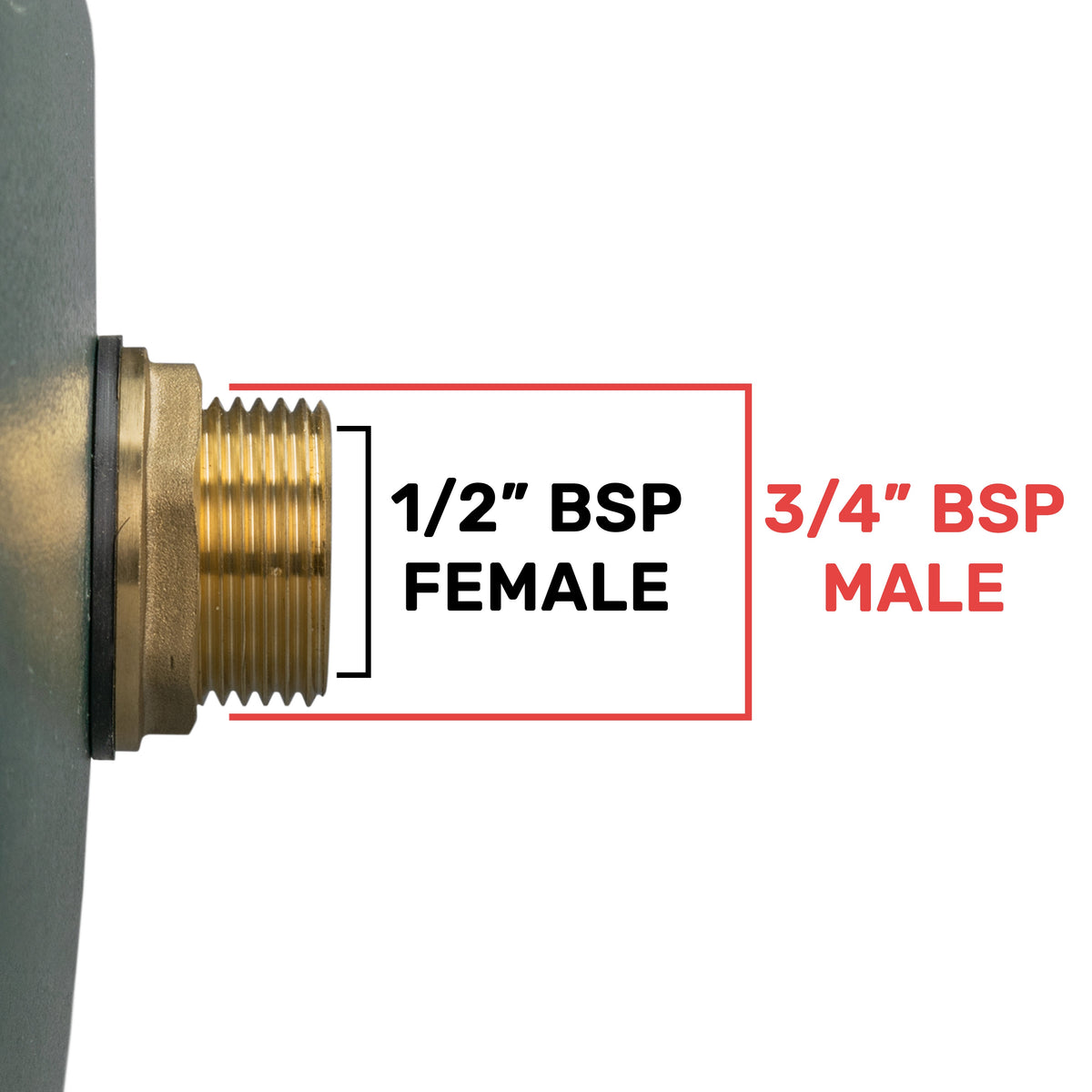 Water Butt Brass Kit 3/4" with Extended Brass Chrome Tap ½” Barb