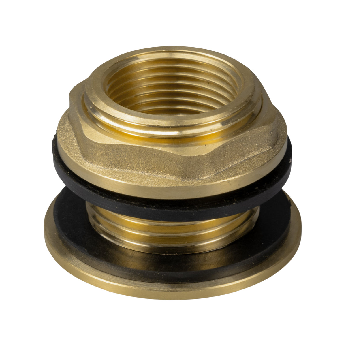 Water Butt Brass Kit 3/4" with Lever Tap Hose Barb and Side Lock and Drill Bit