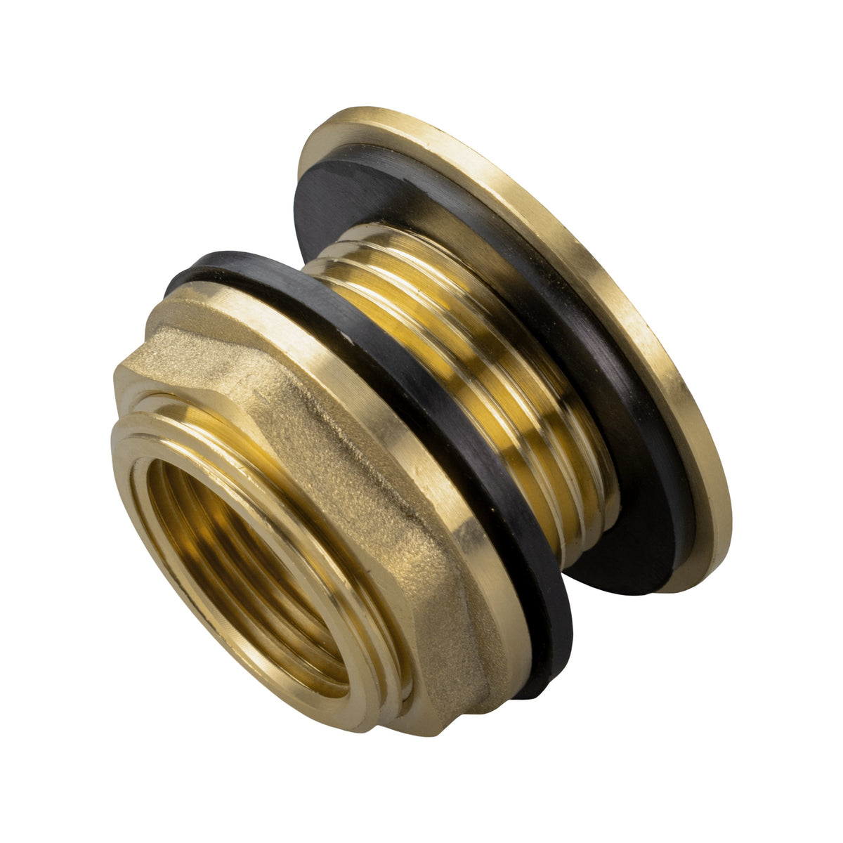 Water Butt Brass Kit 3/4" with Lever Tap Hose Barb and Side Lock and Drill Bit